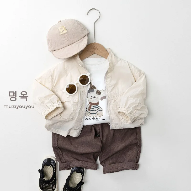 Children Sunscreen Clothes for Spring and Summer 2026 New Lightweight and Breathable Cardigan Clothes Thin Outerwear