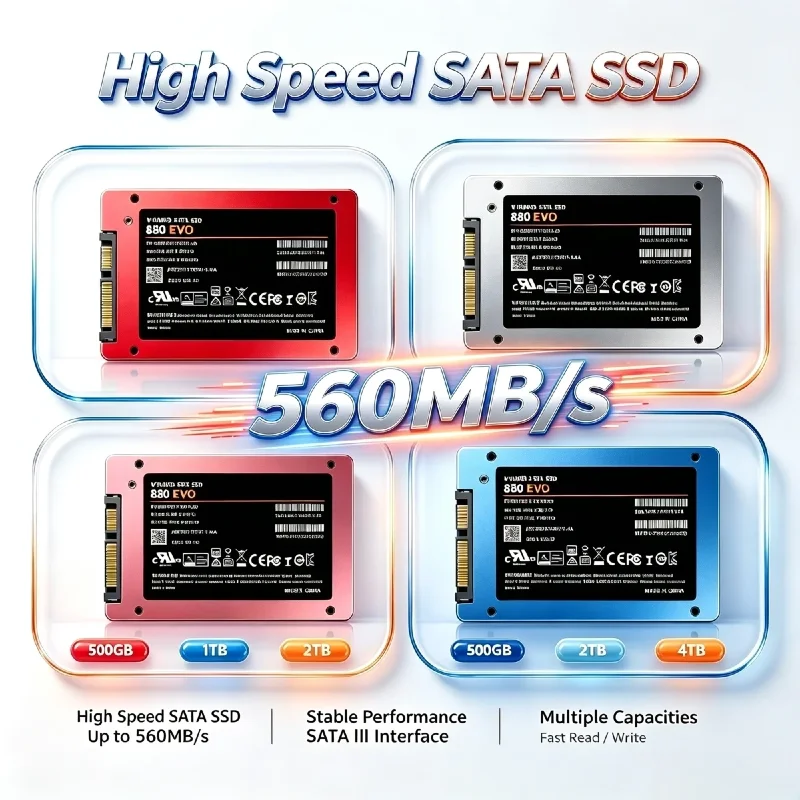 Original 880 EVO Direct 2.5 Inch SATA3 SSD Internal High Speed Storage Solid State Hard Drive for Notebook Desktop Micro PC Pro