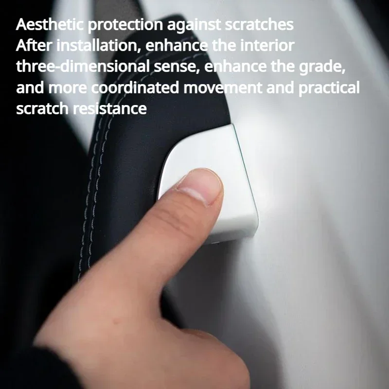 For Tesla Model 3 Highland Model Y Juniper/Launch 2025 Car Open Door Button Stickers 4X Handle Cover Interior Protection Trim image 2