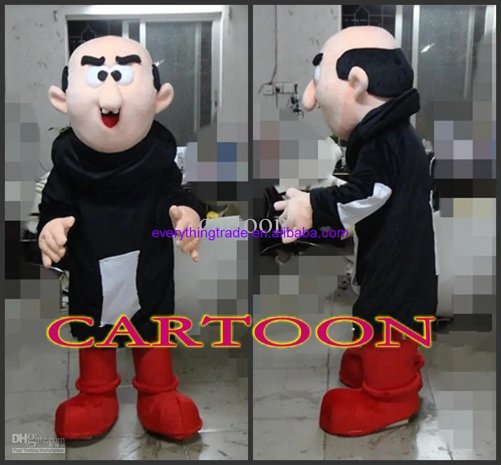 Nuevo Disfraz de Mascota de Peluche de Gargamel para Adultos, Disfraz de Mascota de Dibujos Animados, Disfraz de Navidad, Disfraz de Halloween