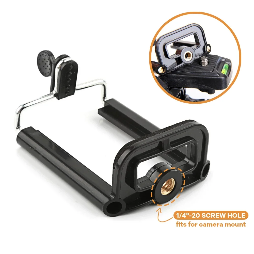 حامل هواتف ذكية موبايل كليب قوس 1/4 ''-20 برغي هول محول ل منصب الكاميرا ل Sefiestick ترايبود ضوء حامل Monopod