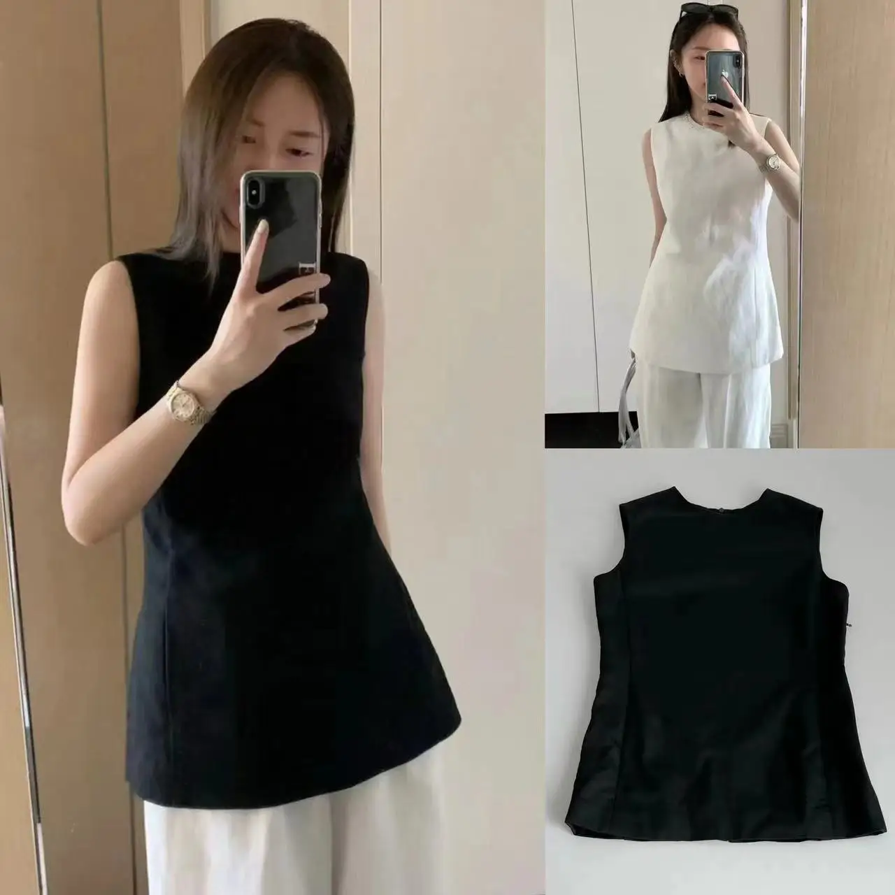 

Simple Elegance Svel Cotton Linen Vest Mid-Length Ba Split Spring Summer Masculine High-End Feeling Korean Casual Sle