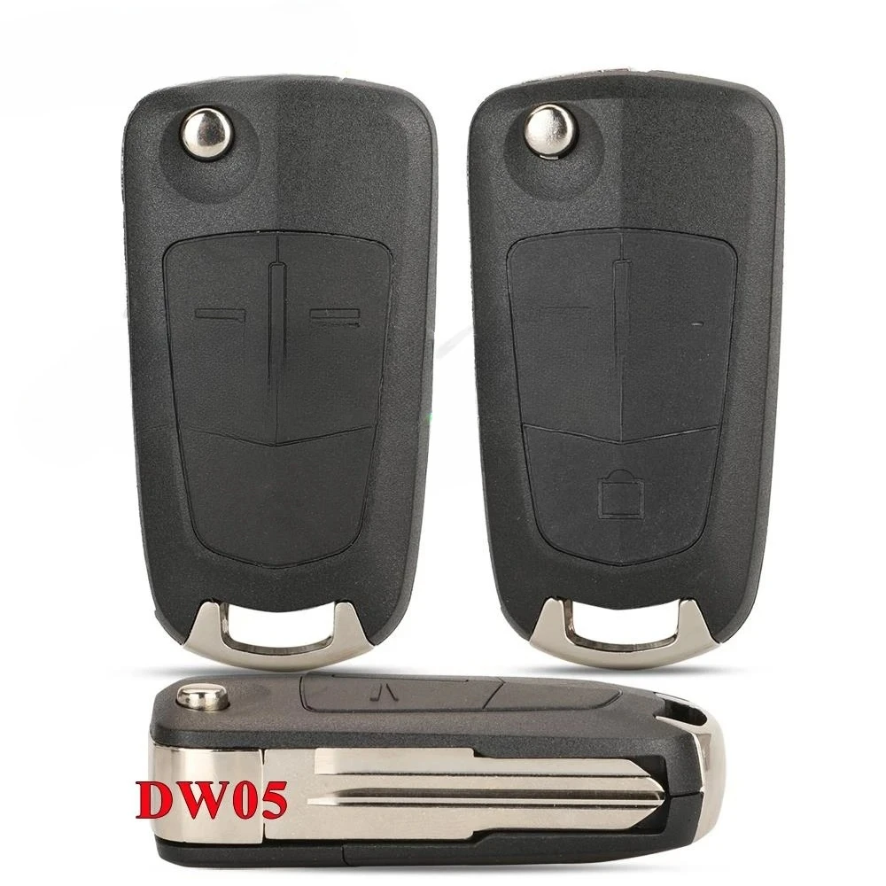 

DW05/HU46 Flip Car Key Shell for Opel Antara AMPERA Chevrolet Epica 2 3 Button Auto Fob Folding Key Blank Housing Case