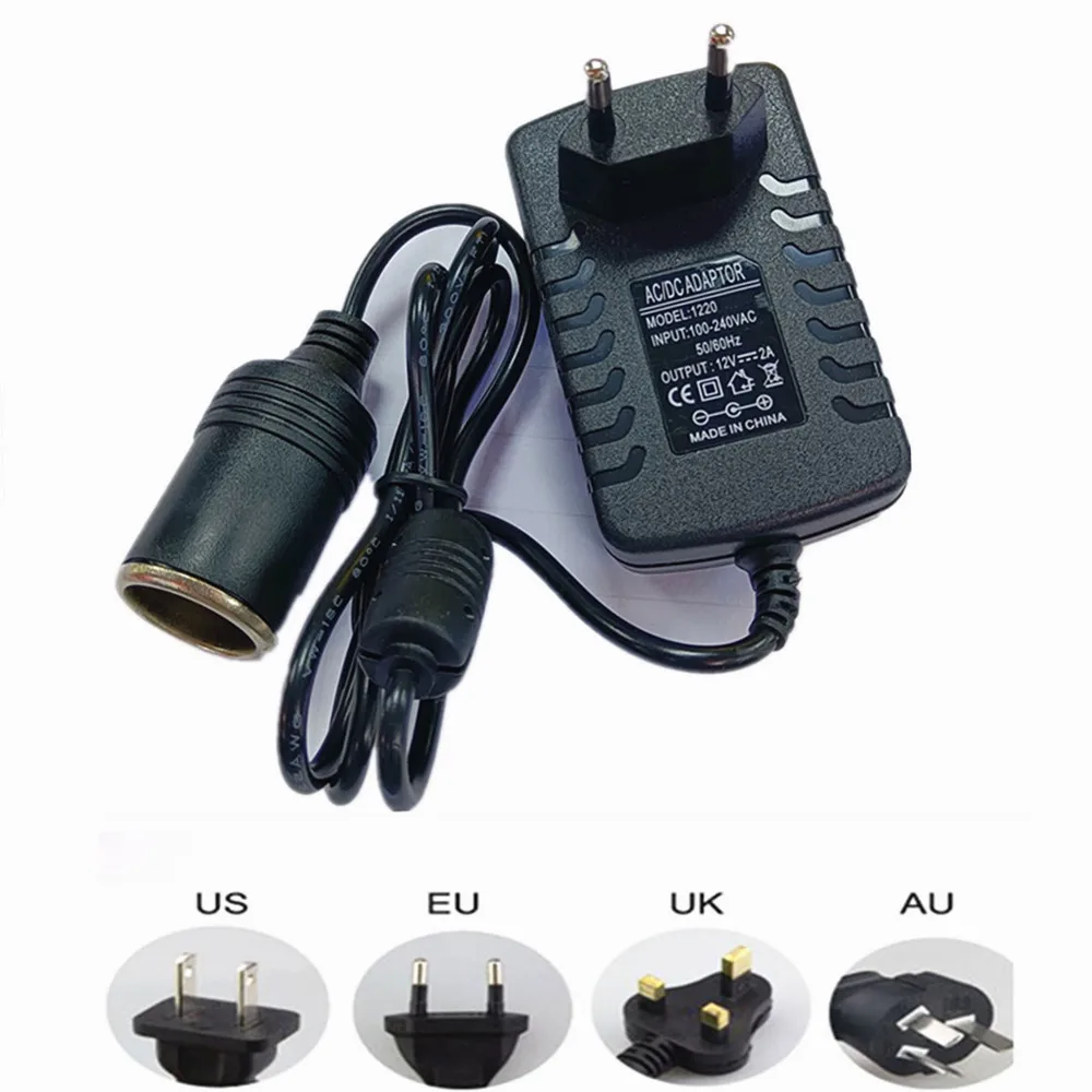 Power Converter EU/US/UK/AU 100-240V AC To 12V 2A 5A 6A 8A 10A Car Cigarette Lighter AC-DC Adapter Inverter Supply Transformer 1