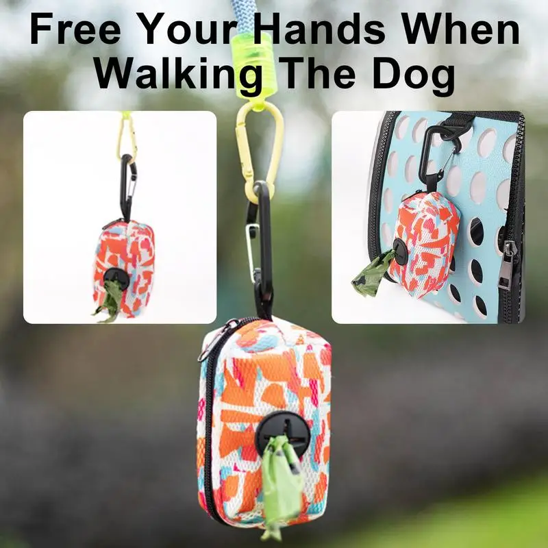 Pet Dog Poop Bag Holder Attachment Adjustable Mini Travel Garbage Bag Dogs Waste Poop Bags Dispenser Pet Cleaning supplies