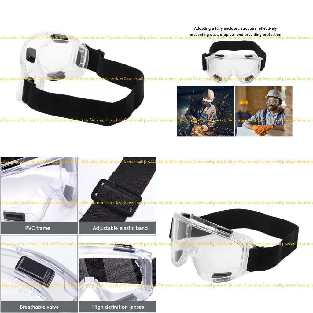 

R1WD Elastic Strap Glasses Goggles Over Glasses Goggles Clear Eye Protections Glasses