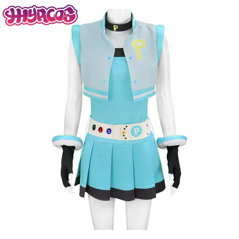DY2025Cosplay Costume per ragazze Set completo Fiore Anime Powerpuff Ragazze Buttercup Halloween Fancy Dress Bubbles Costume Dress con Be