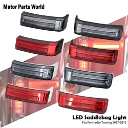 Motorcycle Saddlebag Luggage Tail Turn Signal Light Run Brake Lamp For Harley Touring Road King FLHRXS Street Road Glide 1997-13
