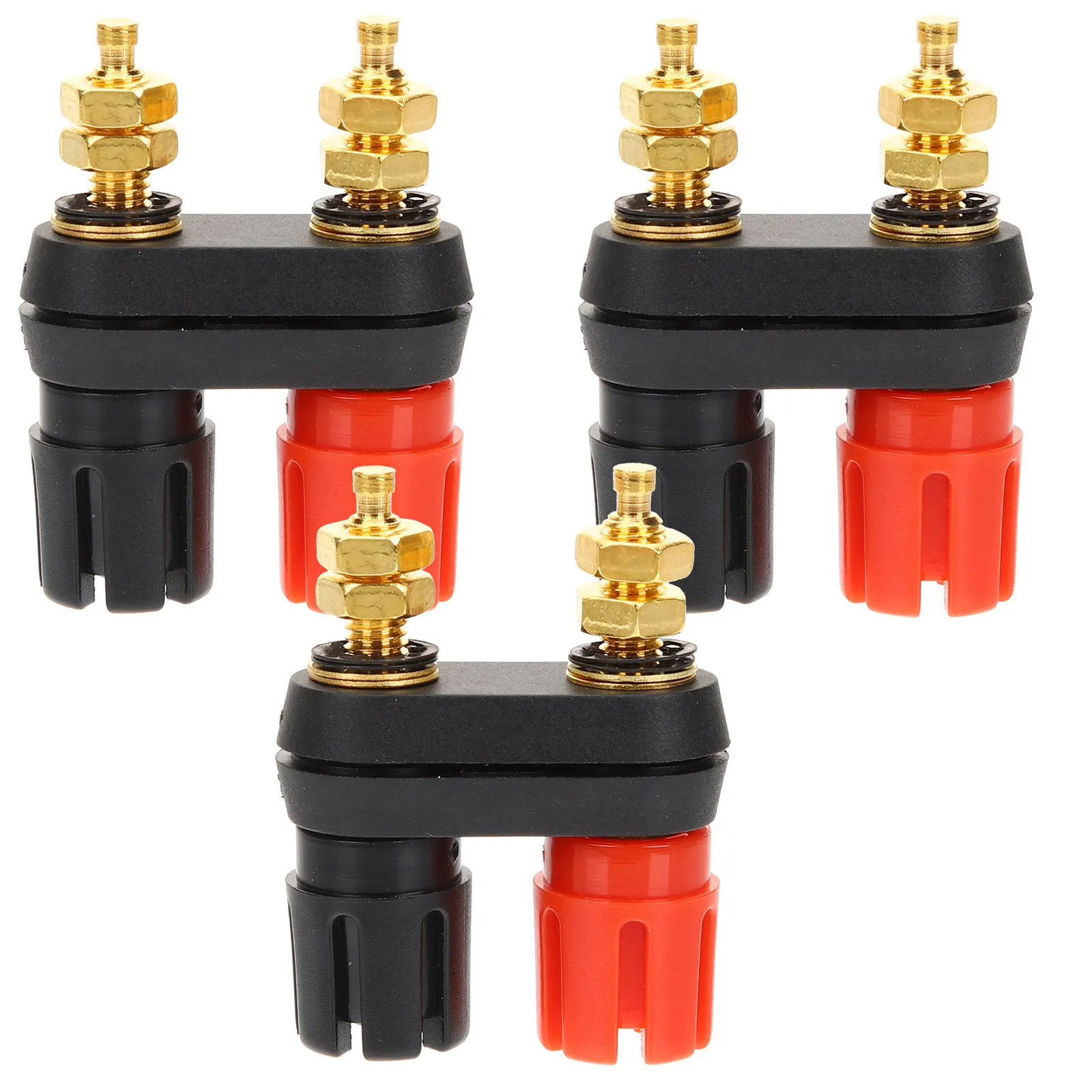

3Pcs Loudspeaker Connector Binding Posts Sturdy Terminal for Theater Amplifier Speaker Accessories Crimping Tool Supply