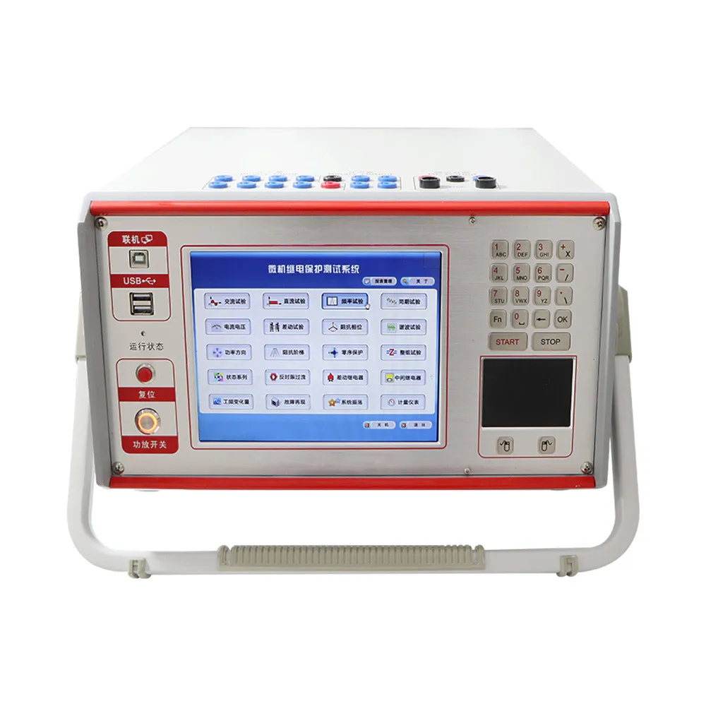 Portable Three Phase Relay Protection Tester 3 Phase Electrical Test Set Secondary Injection Test Set Singlechip Relay Tester