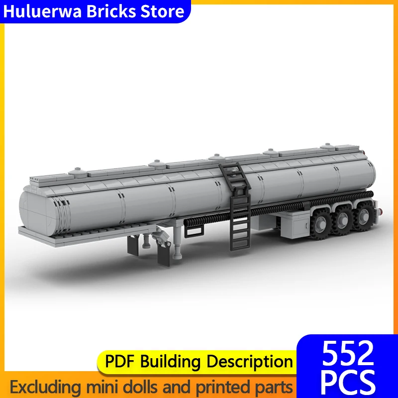 City Car Model MOC Building Bricks Tanker Trailer Container Truck Modular Technology Gifts Holiday Assemble Children Toys Suit