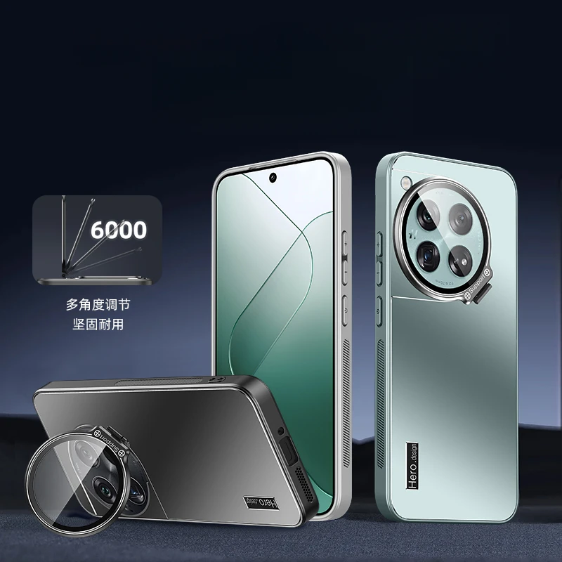 حافظة هاتف شاملة بعدسة جديدة لهاتف Oneplus Ace5pro ACE3Pro Ace5 غطاء حماية مغناطيسي معدني غير لامع ورقيق للغاية