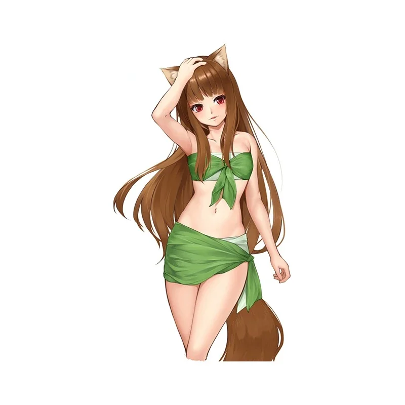 Waterproof and Sunproof for Spice and Wolf Funny Car Stickers Creativite Vinyl Decal Scratch-Proof Windshield Decor 13cm X 7cm
