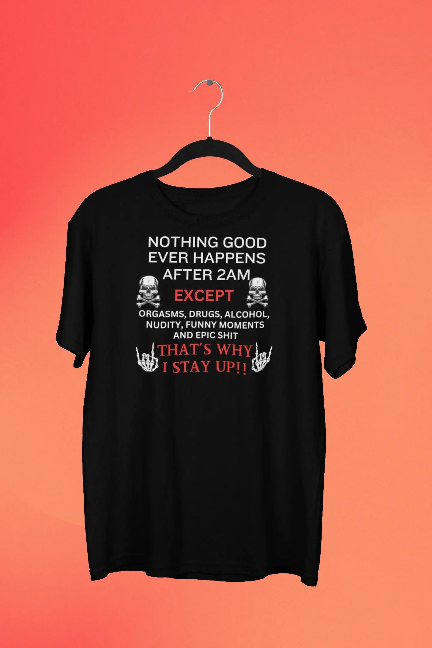 Nichts Gutes passiert, nachdem 2 bin offenbare Shirt Party t Nacht aus lustigem sarkastischem Alkohol trinken Party