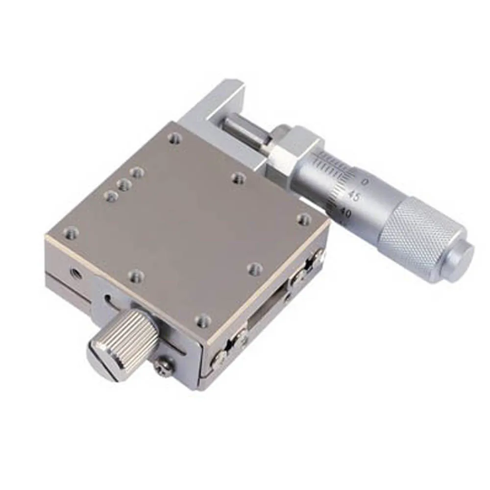 Precision X Axis Manual Linear Stage Trimming Platform 40mm 60mm Stroke Bearing Steel Sliding Table for Precision Applications