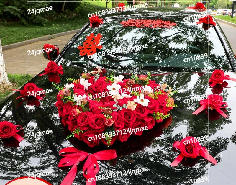 

Main Wedding Car Decoration, Front Flower Set, Float Arrangement, Suction Cup Mori Wedding, Wedding Supplies, Full Set