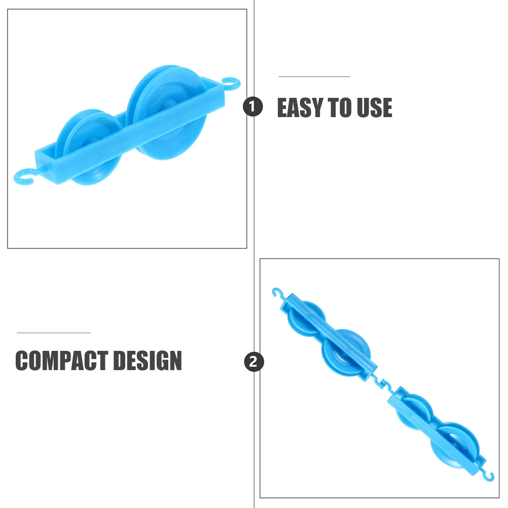 

4pcs Plastic Pulley Set Physics Experiment Equipment School Supplies Science Lab Teaching Tools for Mechanics Student