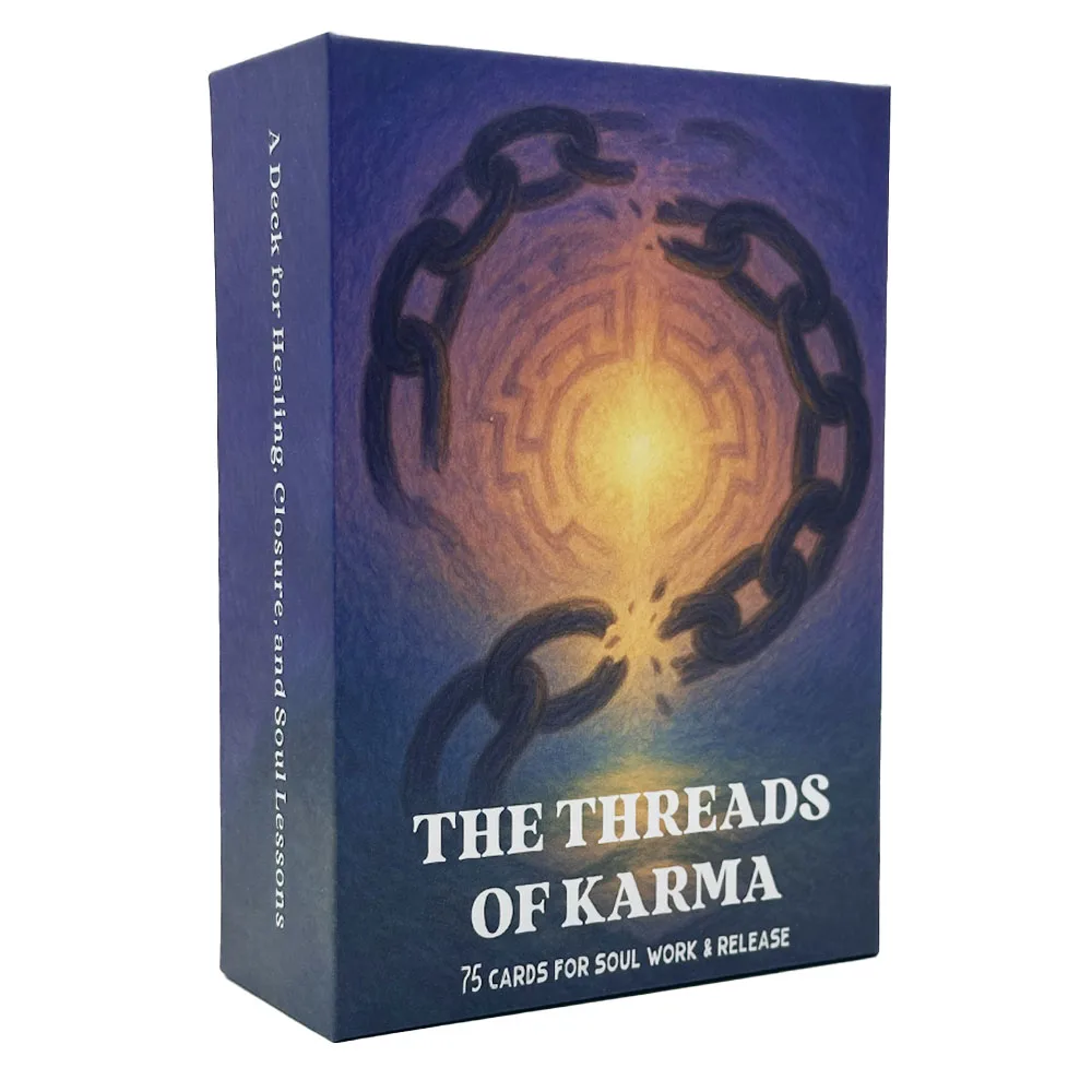 

12x8cm The Threads of Karma 75 Cards For Soul Work&Release Oracle Deck No Manual Card Games