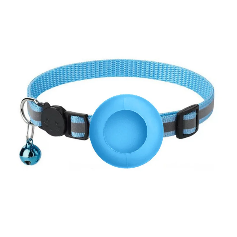 Airtag Cat Collar, Reflective Breakaway Safety Buckle with Bell, Adjustable Anti-Lost GPS Collar Holder for Kittens Puppies image 3