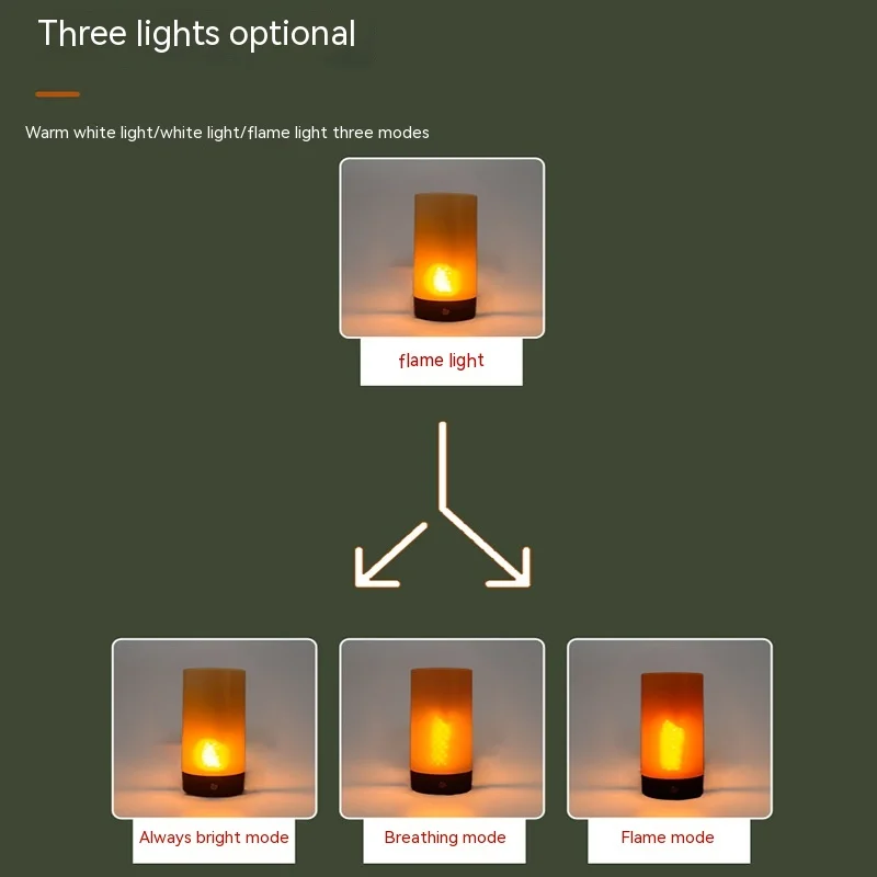 Imagem -03 - Multi-funcional Retro Camping Flame Table Lamp Cavalo Led Atmosfera Light Luz de Acampamento ao ar Livre