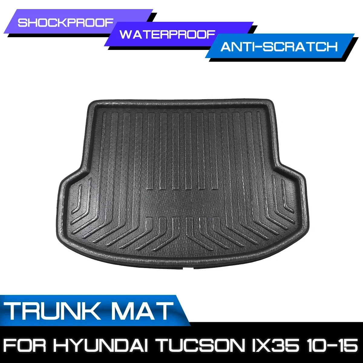 Car Floor Mat Carpet For Hyundai Tucson IX35 2010 2011 2012 2013 2014 2015 Rear Trunk Anti-mud Cover