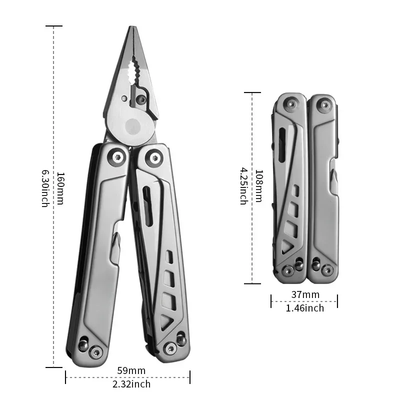 Imagem -06 - Bhbt-alicate Multi Ferramenta Faca Dobrável Chave Hexagonal Tática Saw Pocket Camping Sobrevivência Ferramentas Manuais Multitool Edc 18 em 1