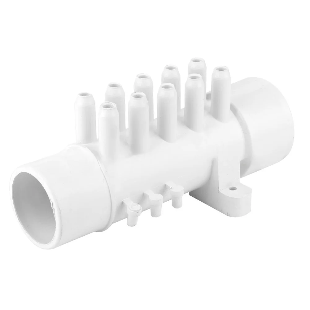 Bubble Jet Fitting 10-port Spa Air Blower Efficient Airflow Distribution High-quality PVC Construction Spa Air
