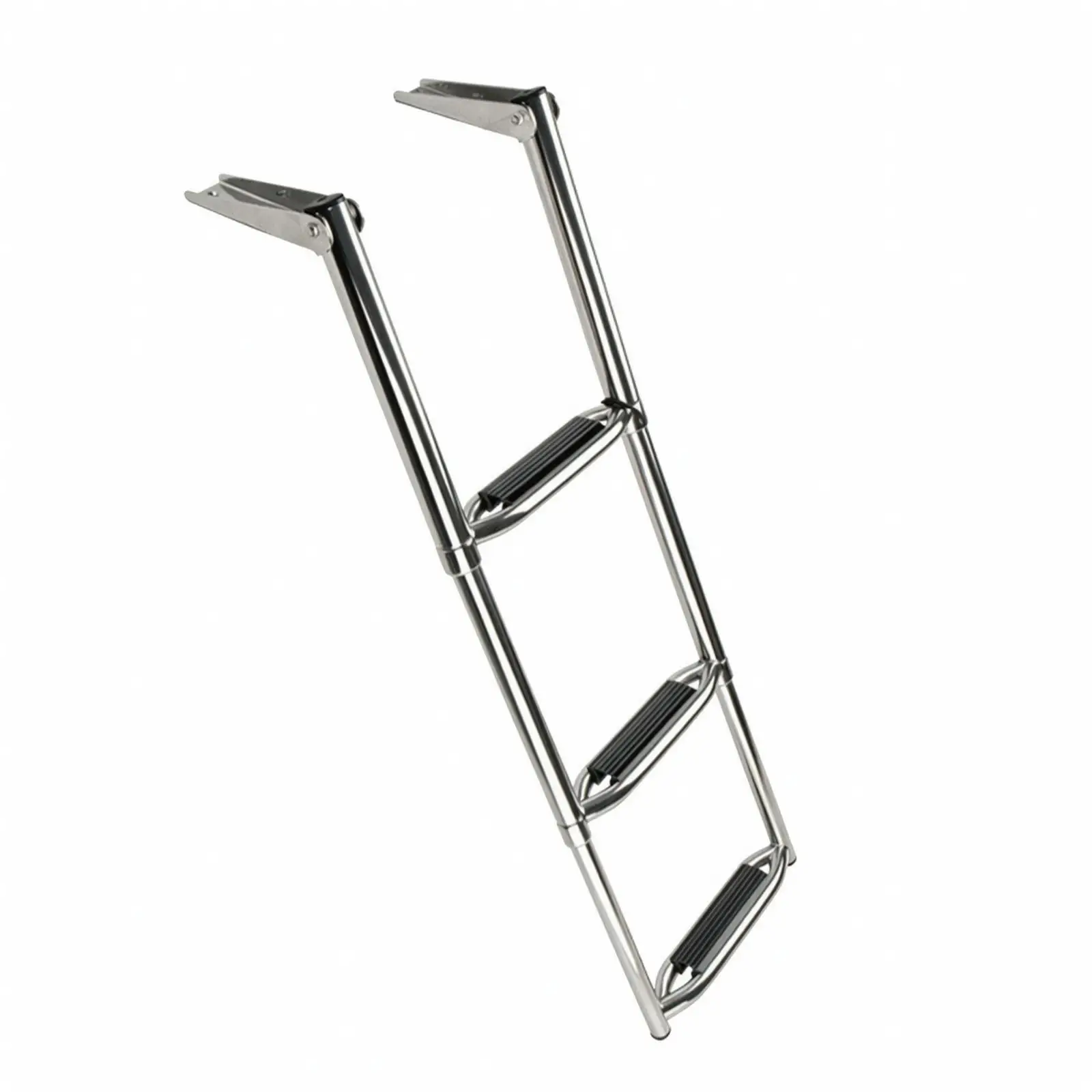 Anti Slip Boat Folding Ladder Stainless Steel 3 Step Collapsible Boarding Ladder for Yacht and Marine Deck