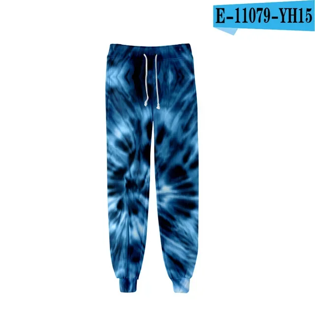 Herren-Jogginghose in Blau mit Swirl-Tie-Dye-Muster, Kordelzug, elastische Bündchen, lockere Passform, lässiger Streetwear-Look, ideal für Sport und den Alltag. – Detail 12