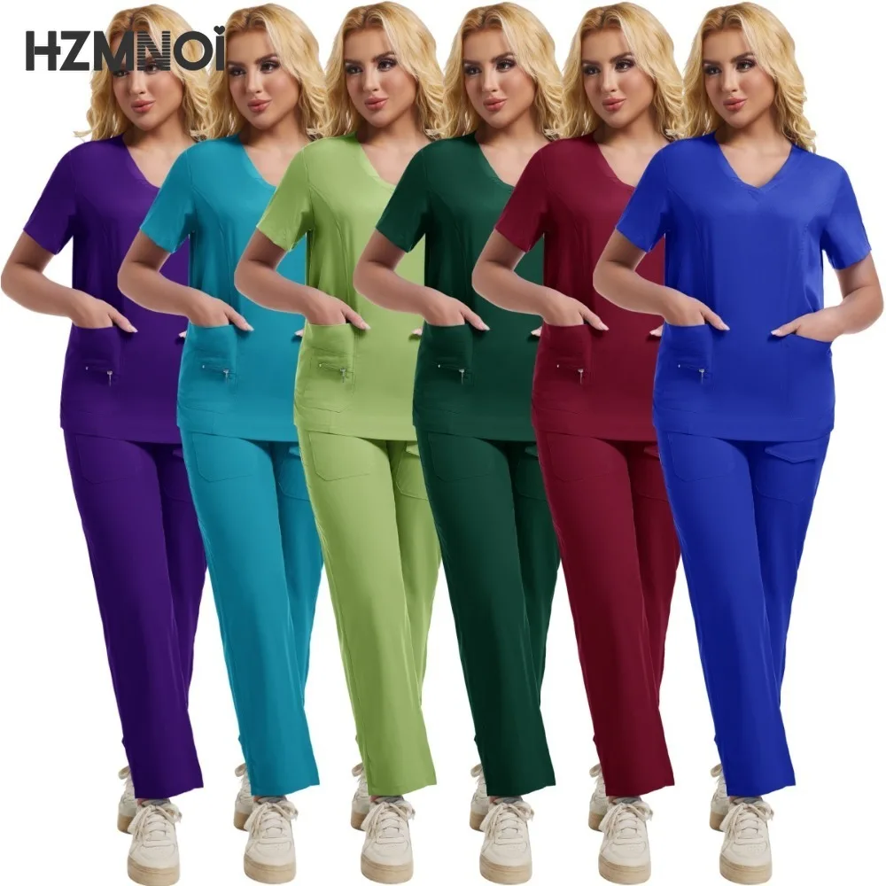 

Multicolor Medical Uniforms Women Hospital Surgical Nurse Scrubs Set Nurses Accessories Dental Clinic Beauty Salon Soft Workwear