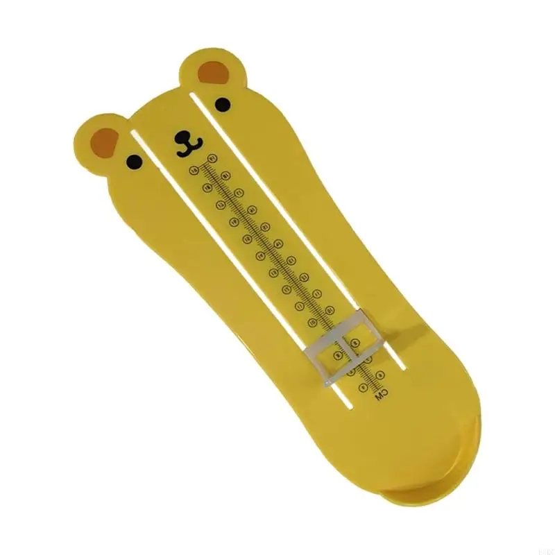 F3KC Misuratore piedi per bambini a forma orso cartone animato per dimensionamento accurato delle scarpe Calibro