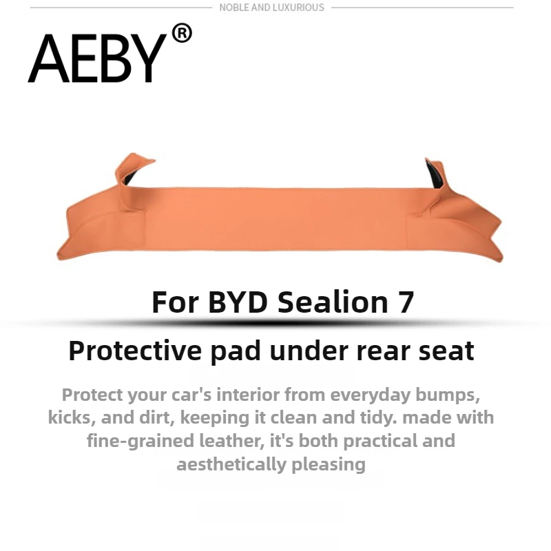 

AEBY For BYD Sealion 7 2024 Car Under Rear Seat Kick Pad Custom Fit Anti-Scratch Waterproof Protector Mat Interior Accessories