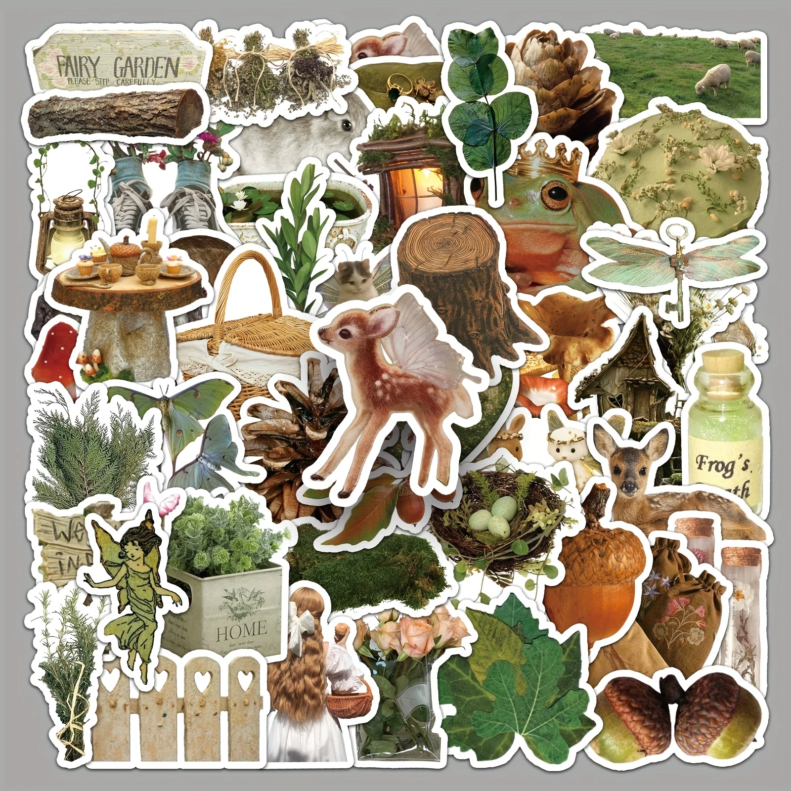 50 Stück Wald ins Wind Aufkleber Vinyl Ästhetik Aufkleber Scrapbooking, Tagebuch, Laptop, Stoßstange, Skateboard, Wasserflasche, Computer