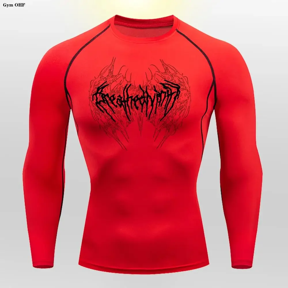 Men's Compression Shirt MenLong Sleeve Running Man Gym Under T Football Jersey Sportswear
