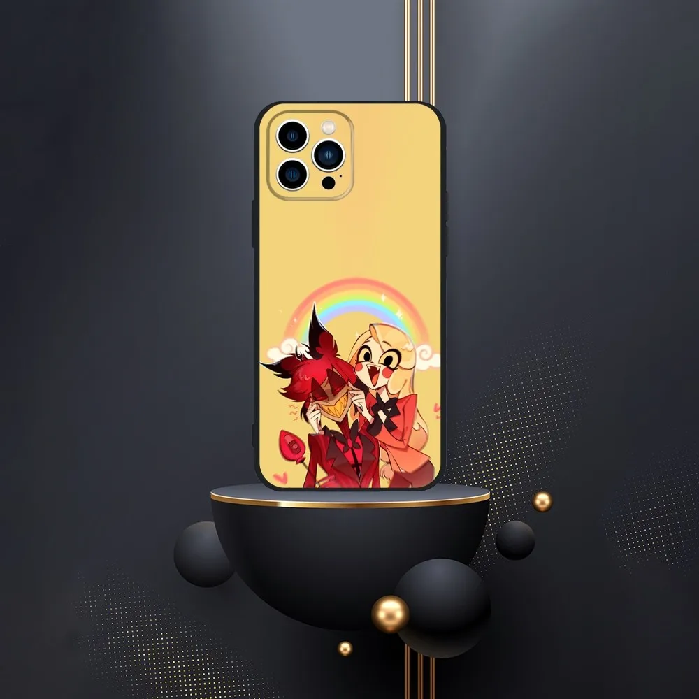 A-Alastor H-Hazbin H-Hotel Phone Case For iPhone 16,15,14,13,12,Pro,Max,11,7,8,Plus,XR,XS Max Shockproof Silicone Soft Shell