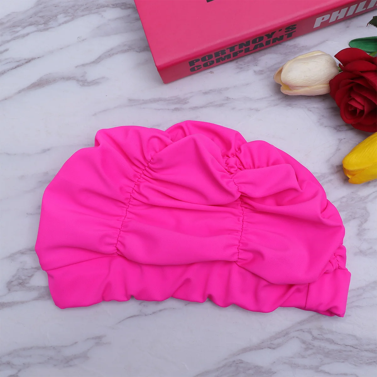 قبعة سباحة ممتازة خفيفة الوزن ومطويات مقاومة للماء لحماية الأذن من أجل السباحة، قبعة سباحة Royalblue سريعة الجفاف للنساء للمياه