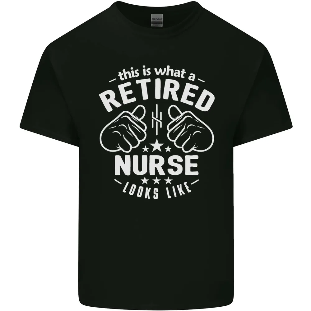 

This Is What a Retired Nurse Looks Like Mens Women Summer Tees Cotton T-Shirt Tee Top Anime Graphic