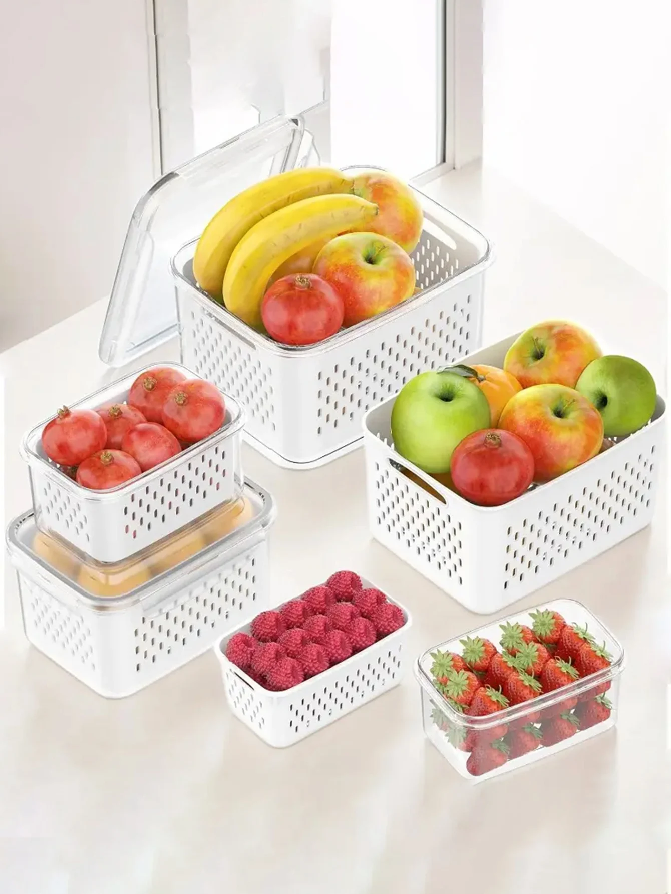 

6pcs Cold seasoning storage box, equipped with 5 forks and 2 pliers, salad storage box, suitable for entertainment parties