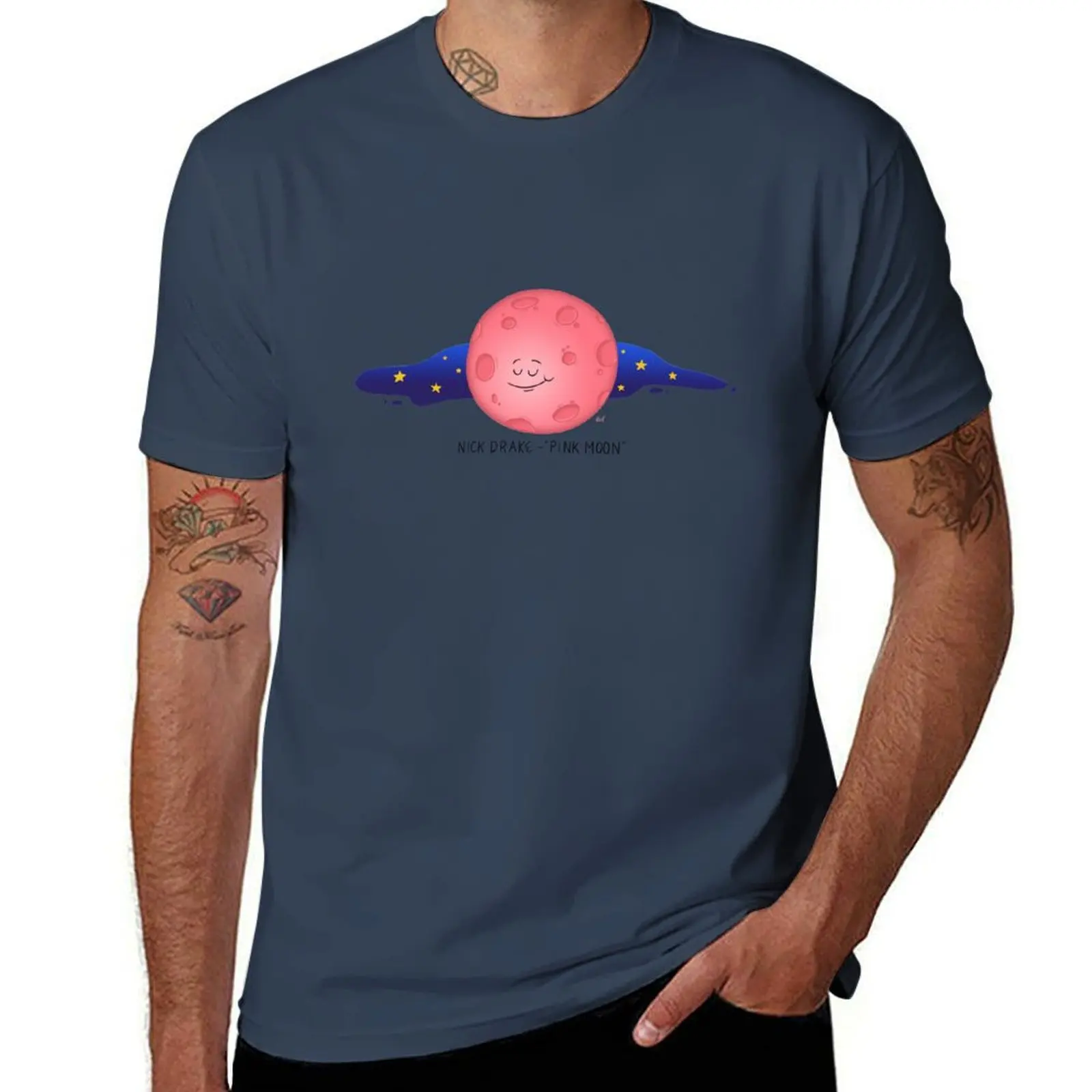 

Pink Moon T-Shirt Comfort Stretch Tee Shirt