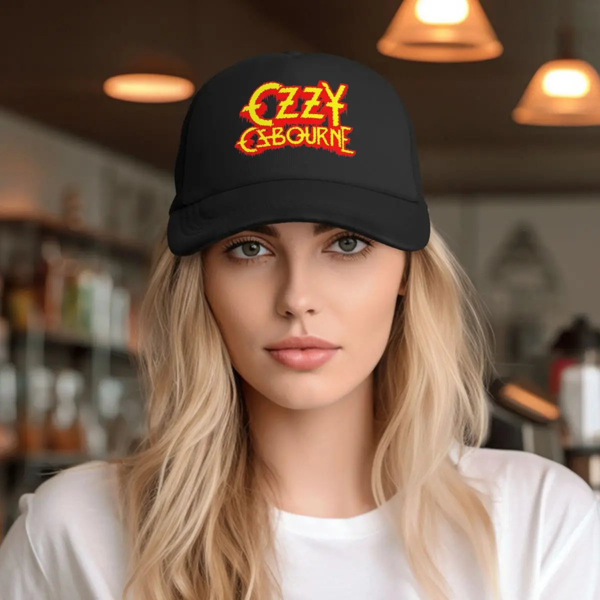 Trip Throughozzy Ozzy Osbourne Trucker Hat Men Women Sport Heavy Metal Dad Hat Adjustable Polyester Mesh Baseball Caps Summer