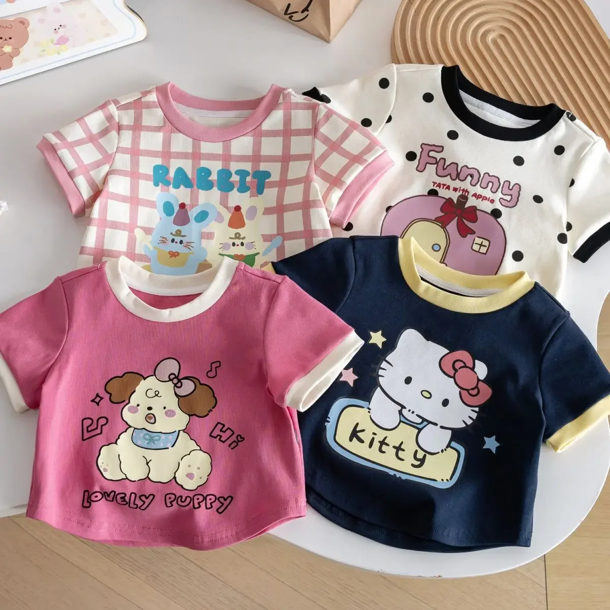 2026 Summer Children's Clothing T-Shirt Kids Clothes Boys Girls Summer Cartoon Tops Short Sleeve Clothes