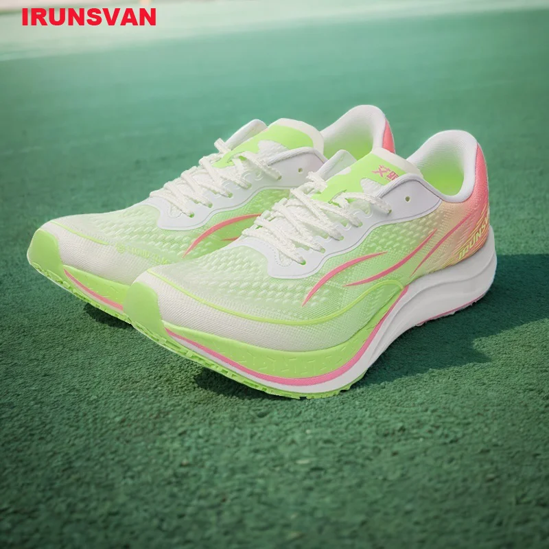 

IRUNSVANПолноразмерные марафонские кроссовки из нейлоновой карбоновой пластины с амортизацией на толстой подошве и дышащая мужская спортивная обувь