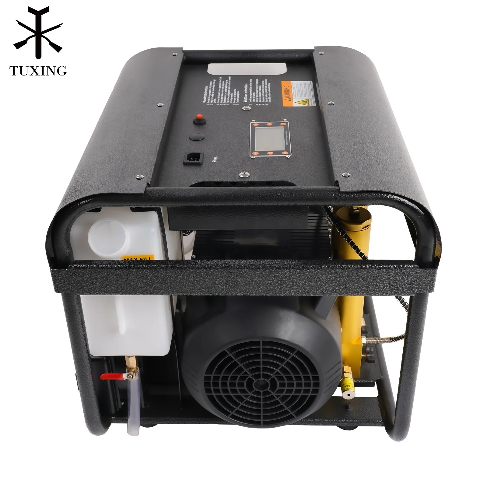 LCD Screen High Pressure 2.2KW 300bar 4500psi 30mpa Driving 220V Auto Purge Double Cylinder Compressor For  Gun