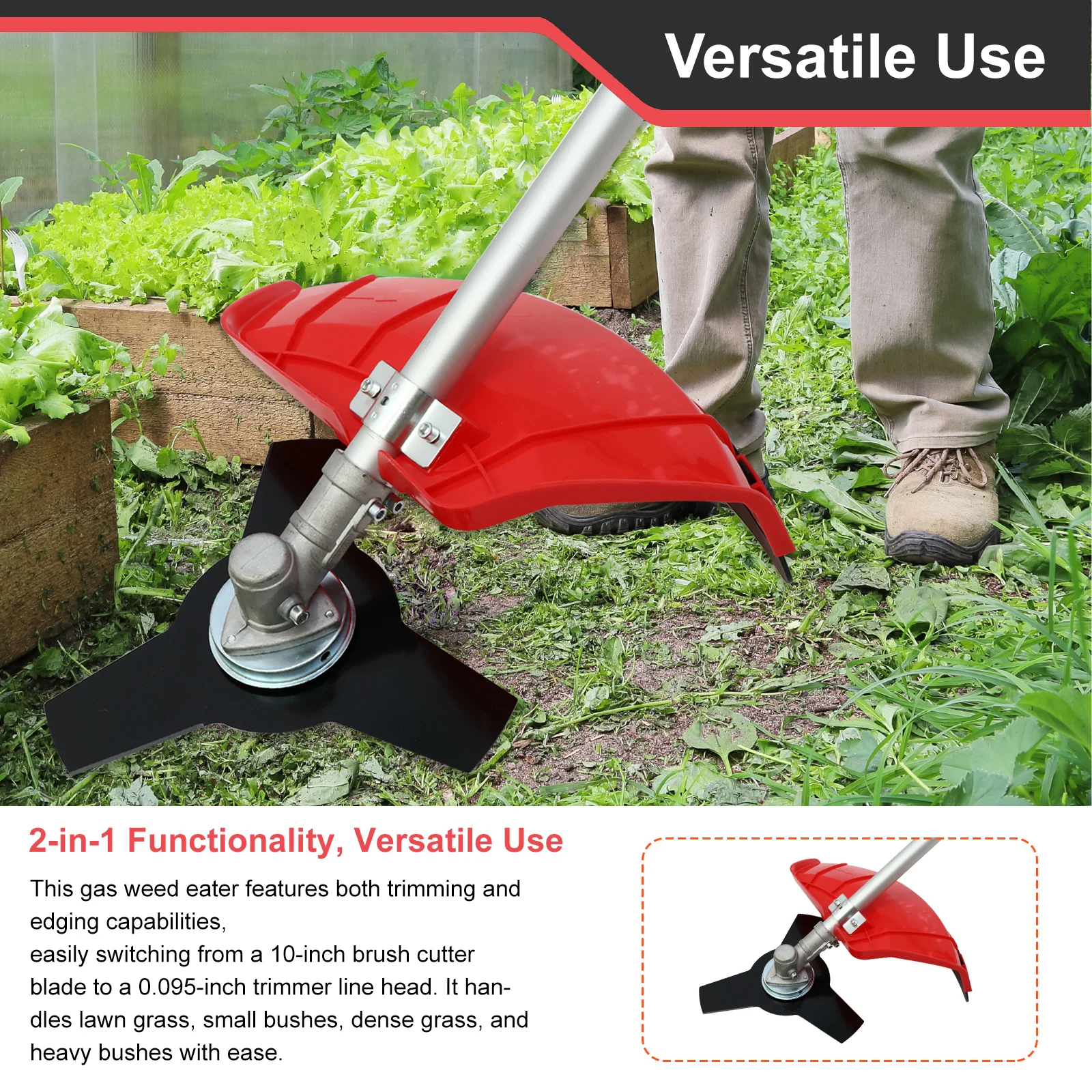 Weed Eater a gas a 4 tempi 31cc 15lb 13 pollici Trimmer ad albero dritto Cordless Weed Wacker Light ad alta potenza per prati e cura del giardino