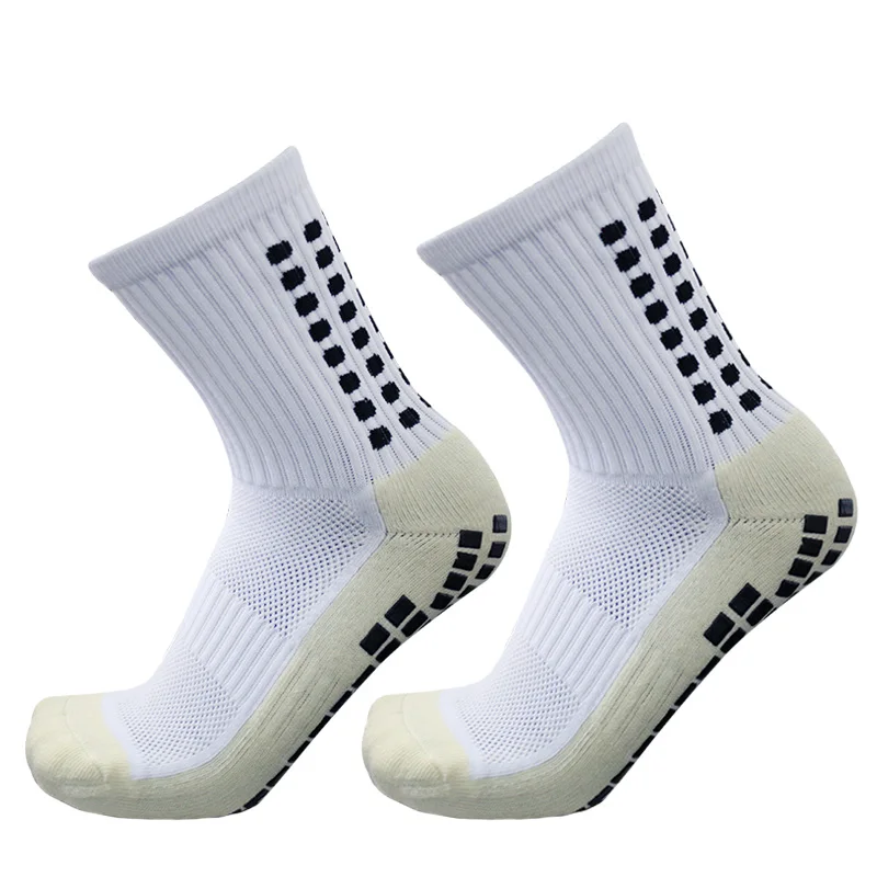 Calcetines de fútbol antideslizantes para hombre y mujer, medias de agarre de fútbol con fondo de silicona, novedad