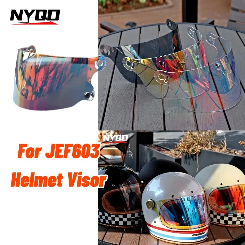 Visiera Per Casco Integrale Moto Premium JEF603, Rivestimento Revo Iridium, Universale Giorno/Notte-image