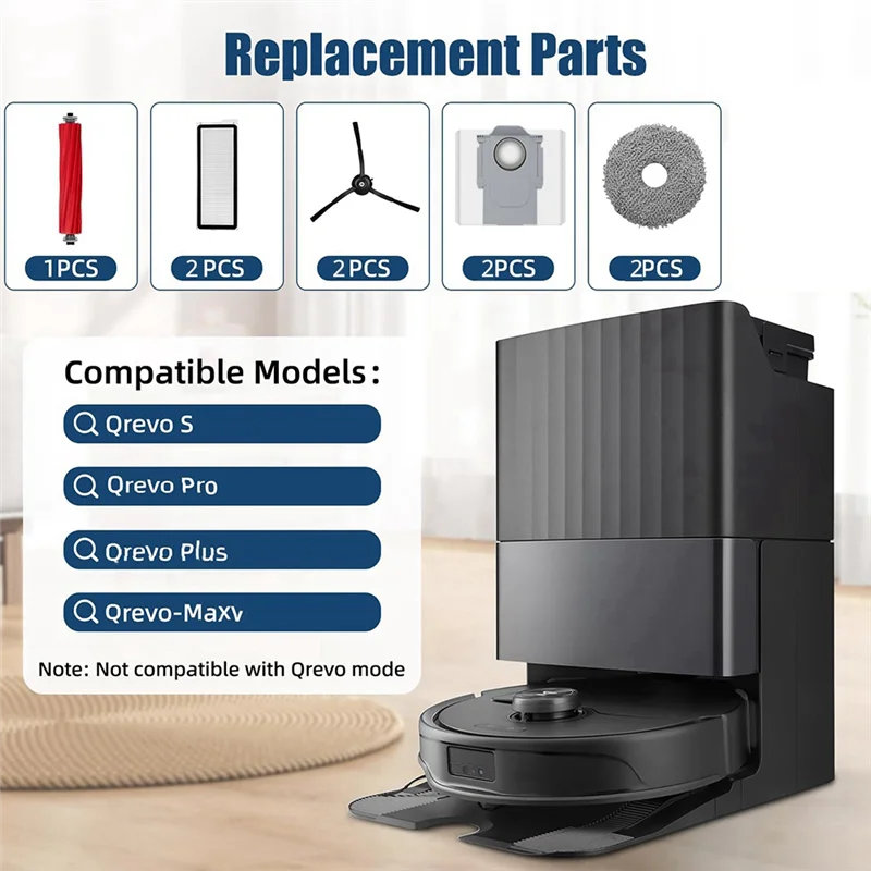 ABMI-Staubsauger Zubehör Hauptseitenbürste Hepa-Filter Staubsauger Ersatzteile,
