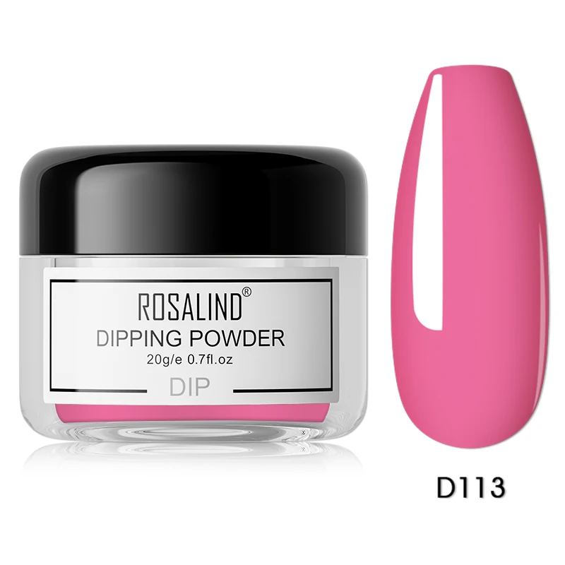 ROSALIND Dipping Powder Nail Dip Pure Glitter Dust Manicure and Decoration Dip Extension Nail Art Design Gel Air Dry 20g