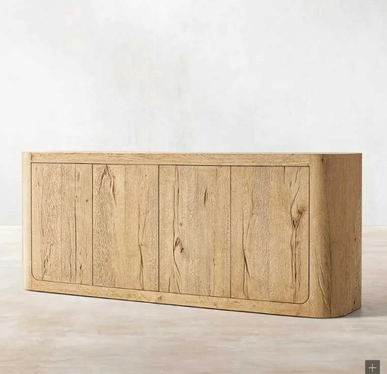 Modern Living Room Furniture Solid Wood Living Room Cabinets Soft Contour Sideboard
