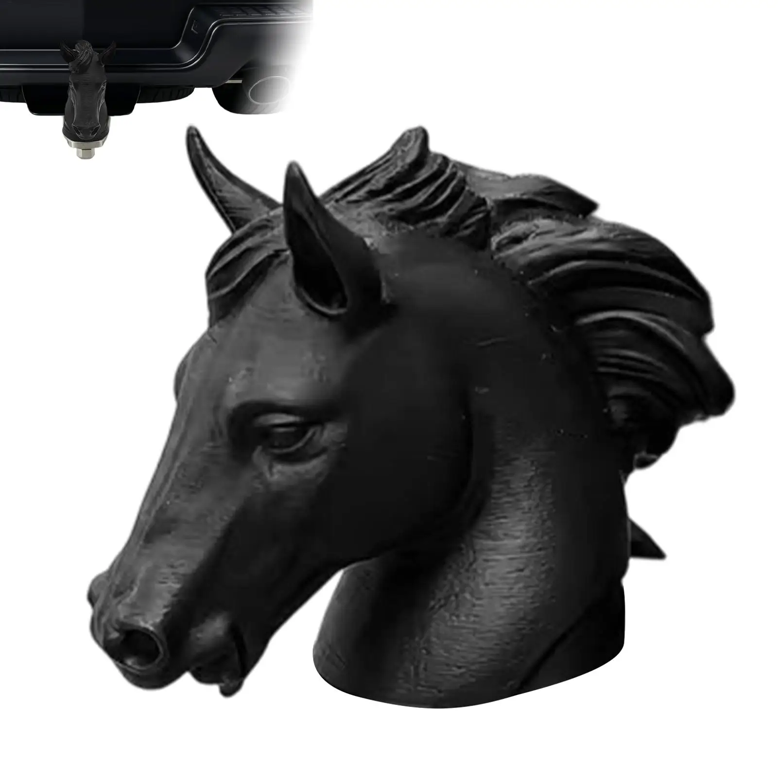 Horse Head Hitch Ball Cover Rubber Dustproof Tow Ball Protector Rustproof Trailer Accessory for RV SUV Truck Boat